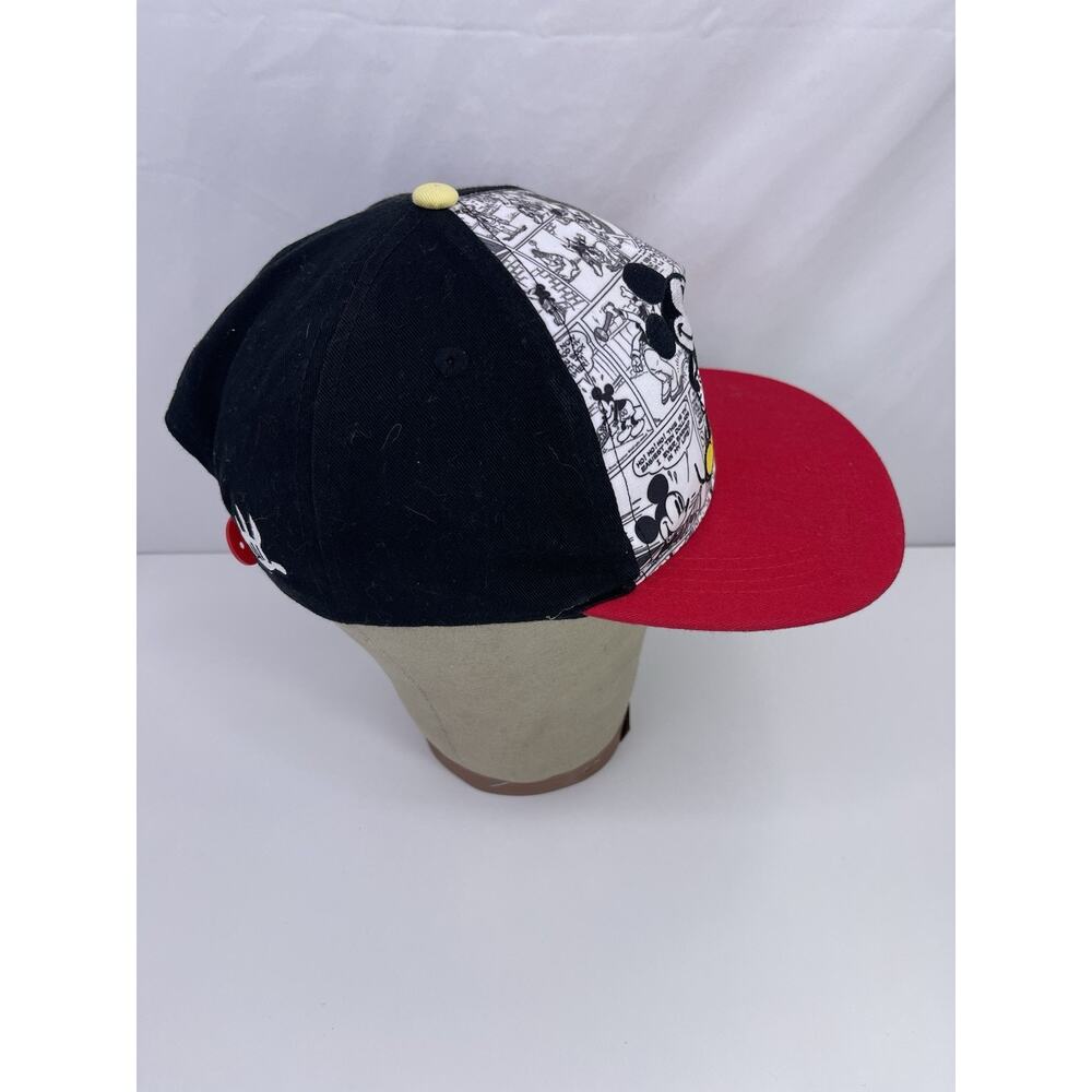 Disney Mickey Mouse Comic Strip Flat Brim Snapback Hat Cap Embroidered Adult - Picture 2 of 7